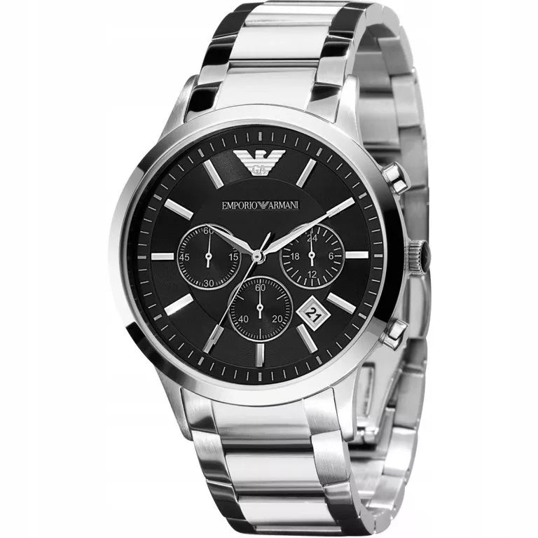 Vyriškas laikrodis EMPORIO ARMANI AR2434 - RENATO + Dėžutė Sertifikatas Komplektas