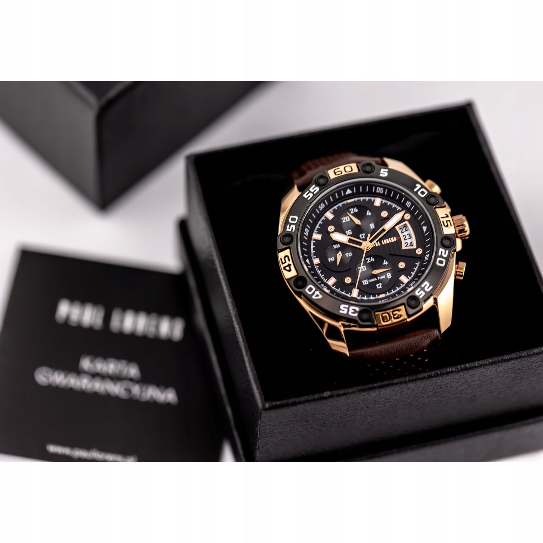 VYRIŠKAS LAIKRODIS PAUL LORENS -PL8754A5-1B1 + DĖŽUTĖ +GRAVERIS