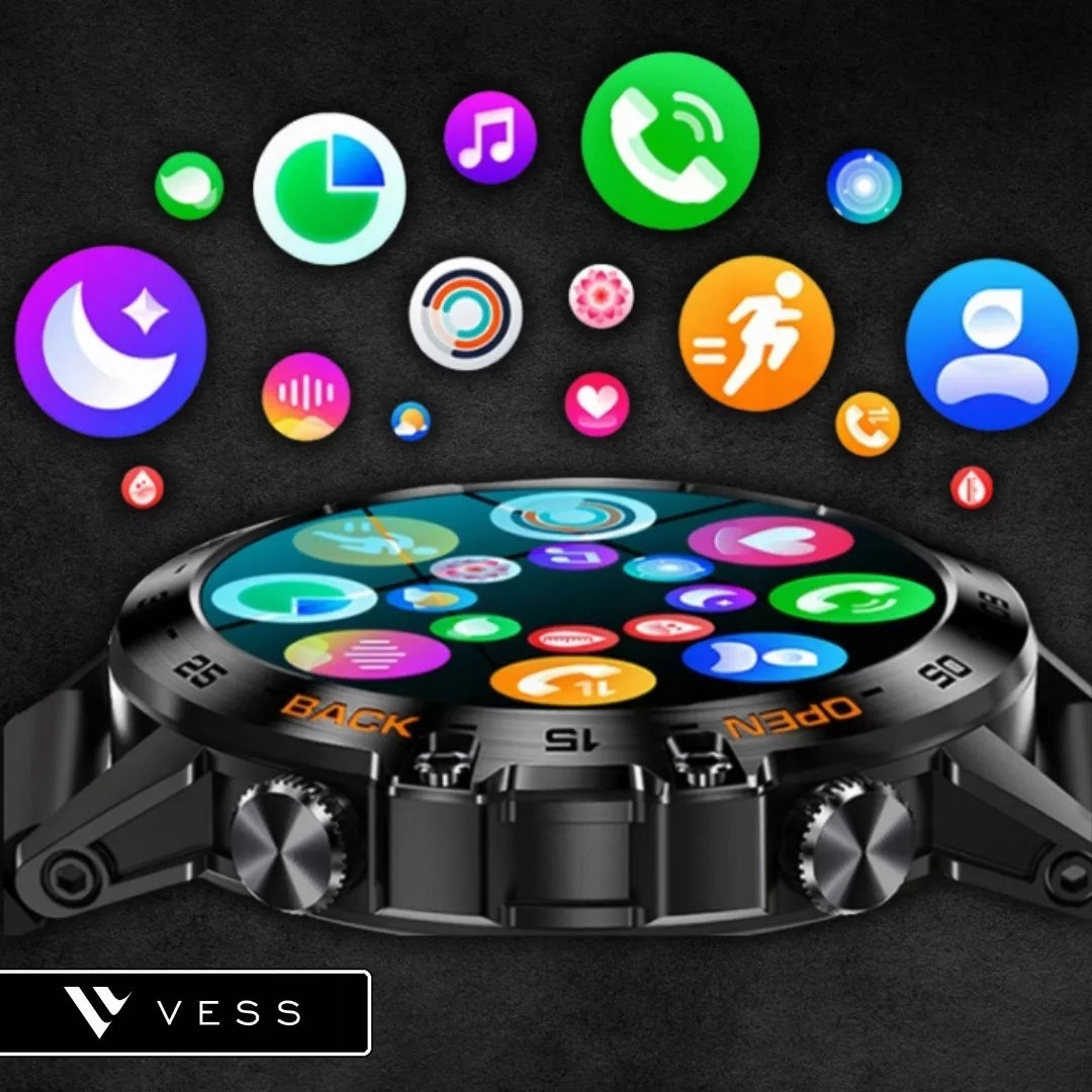 VYRIŠKAS IŠMANUSIS LAIKRODIS SMARTWATCH 360x360 SKAMBUČIAI MENIU LIETUVIŠKAS VANDENIUI ATSPARUS + DOVANA