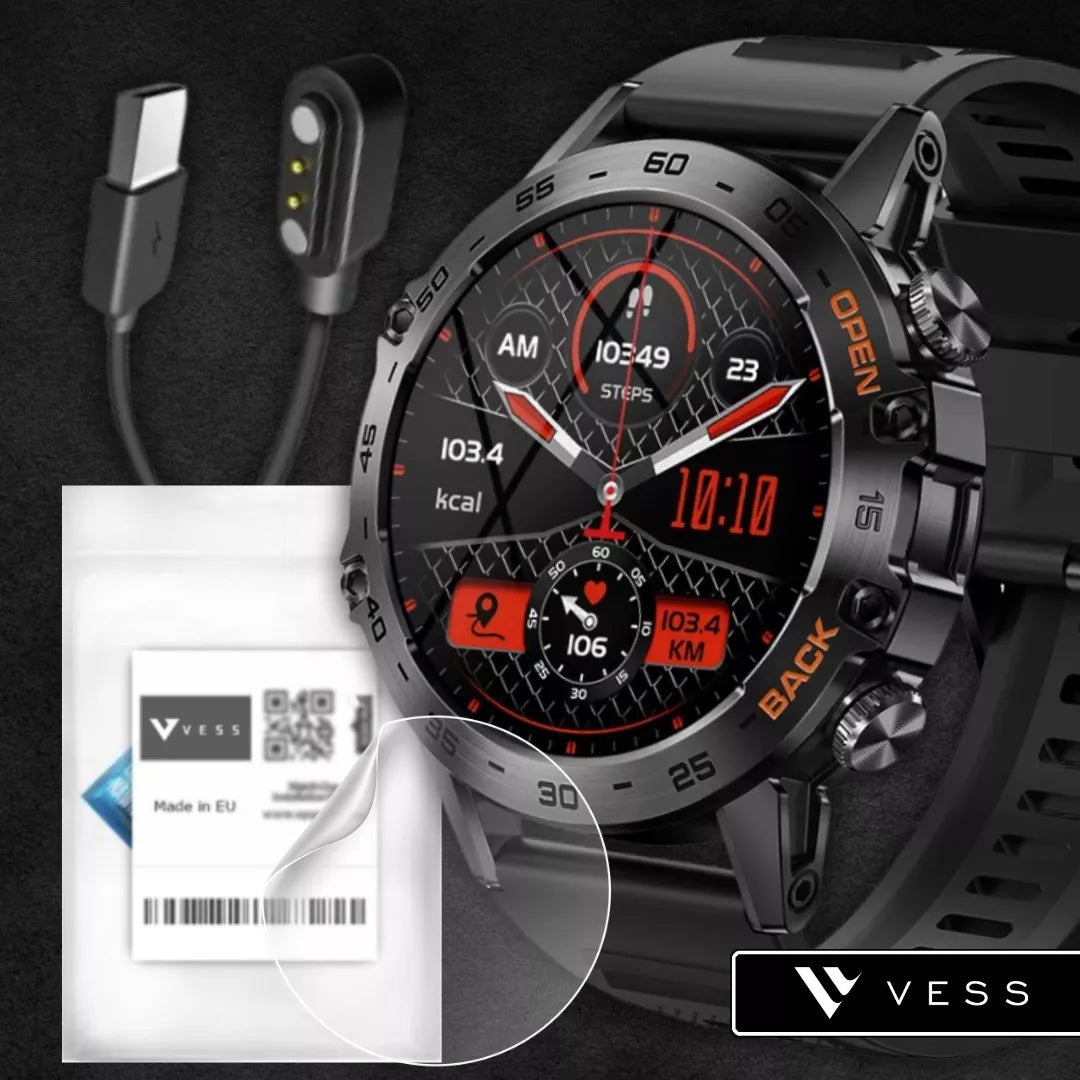 VYRIŠKAS IŠMANUSIS LAIKRODIS SMARTWATCH 360x360 SKAMBUČIAI MENIU LIETUVIŠKAS VANDENIUI ATSPARUS + DOVANA