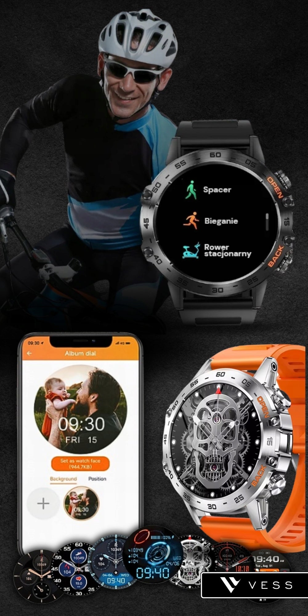 VYRIŠKAS IŠMANUSIS LAIKRODIS SMARTWATCH 360x360 SKAMBUČIAI MENIU LIETUVIŠKAS VANDENIUI ATSPARUS + DOVANA