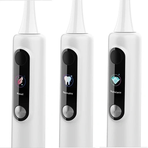 Rinkinys 2x Sonic elektrinis dantų šepetėlis su lenkišku meniu, 6 antgaliai