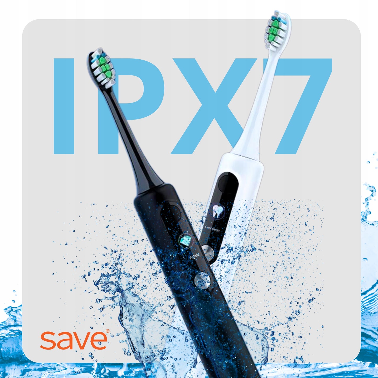 Rinkinys 2x Sonic elektrinis dantų šepetėlis su lenkišku meniu, 6 antgaliai