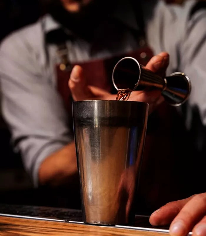 BARMANŲ RINKINYS 6 DALIŲ PLAKIKLIS STOVAS TVIRTAS NAMŲ NAUDOJIMUI GĖRIMAMS KOKTEILIAMS