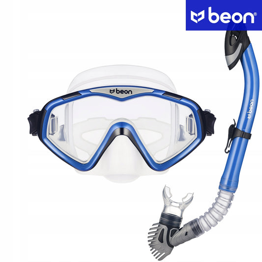 Nardymo rinkinys kaukė ir šnorkelis akiniai ir vamzdelis nardymui BEON