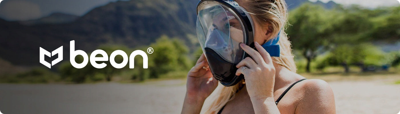 Nardymo rinkinys kaukė ir šnorkelis akiniai ir vamzdelis nardymui BEON