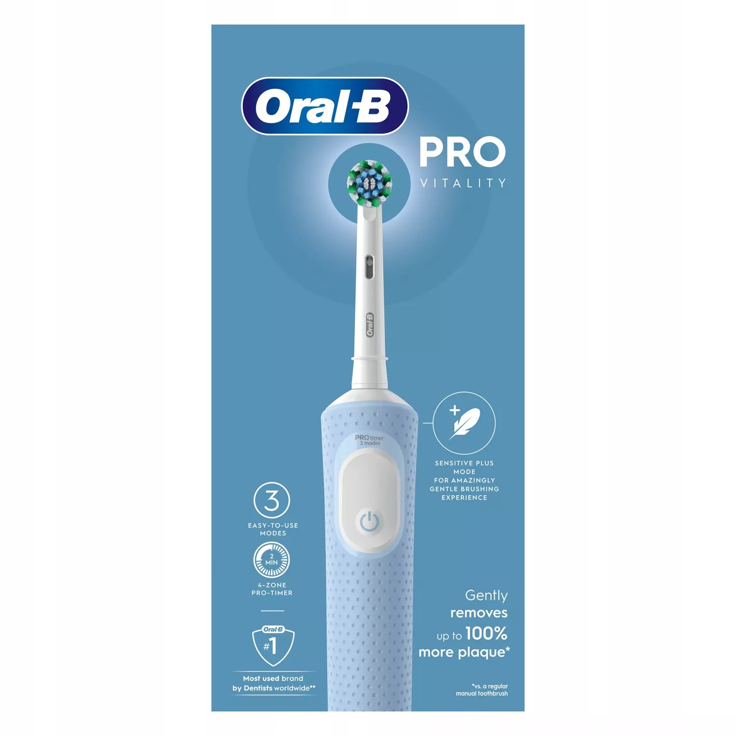 Rinkinys elektrinis dantų šepetėlis ORAL-B VITALITY PRO D103 Mėlynas