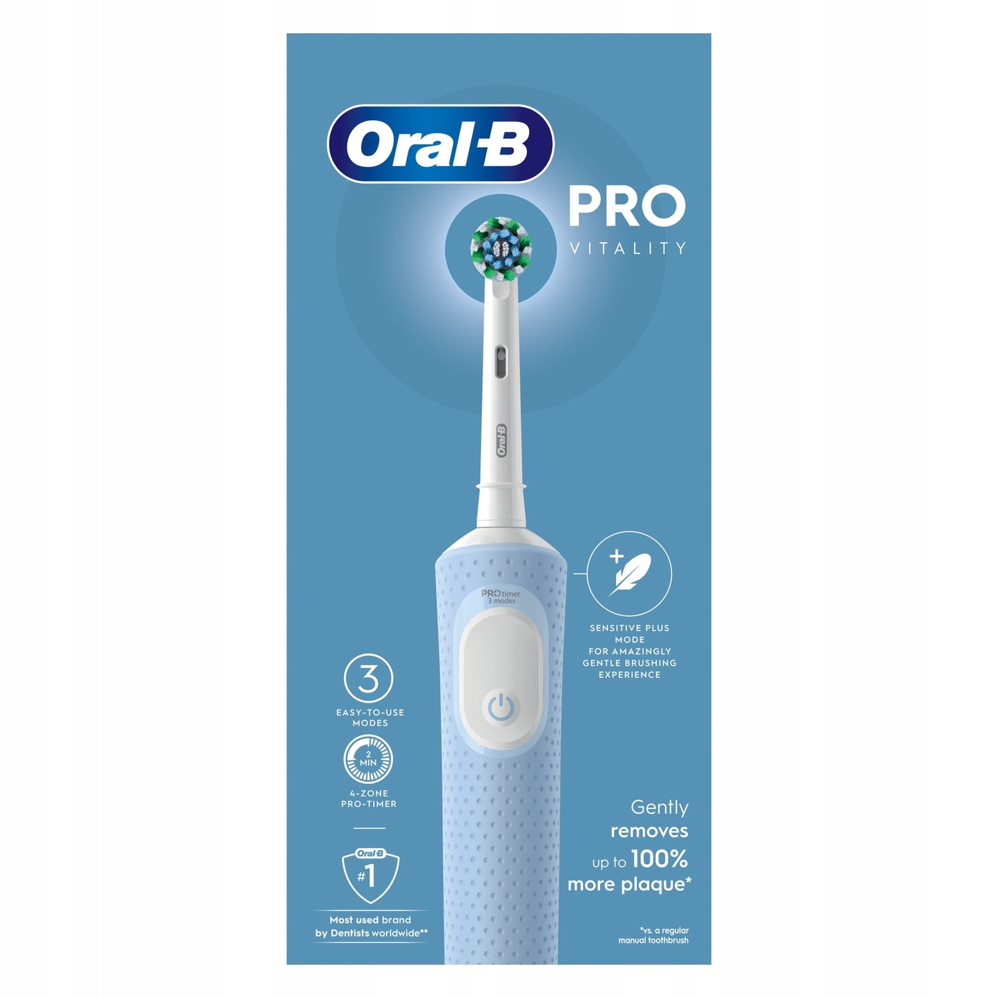 Rinkinys elektrinis dantų šepetėlis ORAL-B VITALITY PRO D103 Mėlynas