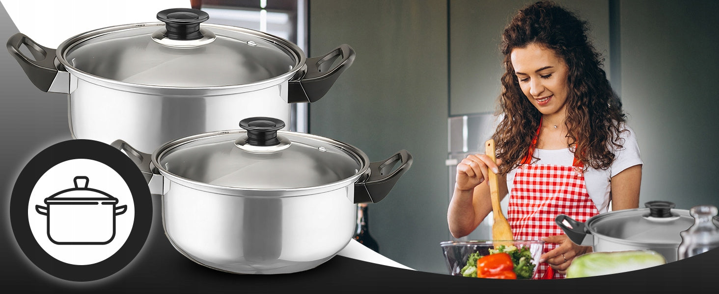 Puodų rinkinys, 11 vnt. Virtuvės reikmenys, indukcija, dujos, keptuvė, virdulys