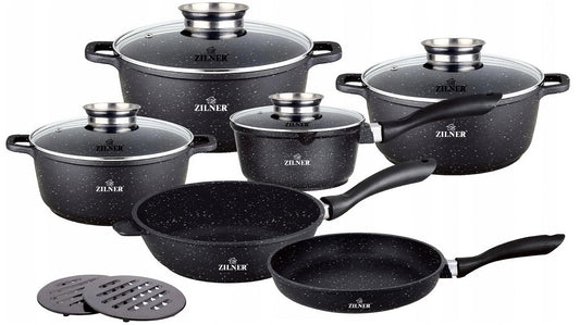 12 vnt. puodų rinkinys "MARMUR ZILNER INDUKCJA 8528"