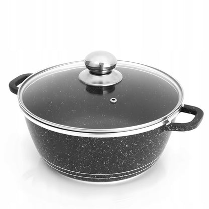 MARMURO PADENGIMO PUODŲ RINKINYS DUJINĖMS IR INDUKCINĖMS VIRYKLĖMS, 12 ELEMENTŲ, SU KELIAIS