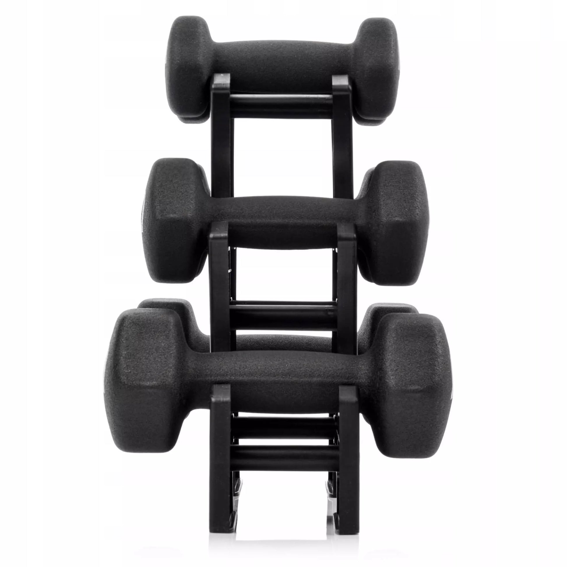 Ketlų rinkinys su stovu 2x3-2-1kg svoriai hanteliai sportui