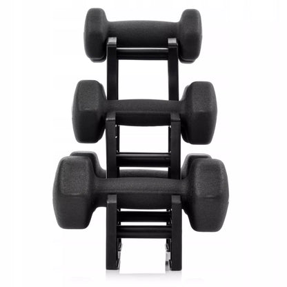 Ketlų rinkinys su stovu 2x3-2-1kg svoriai hanteliai sportui