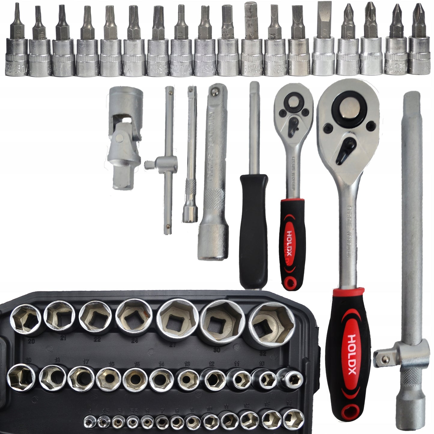 Rinkinys lizdinių raktų 108 elementų HOLDX