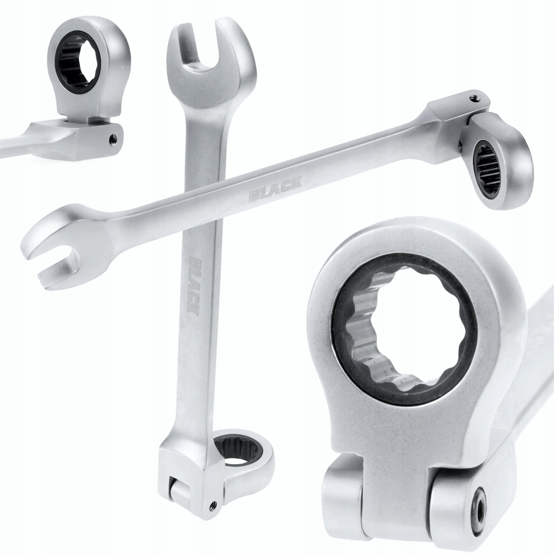 RAKTINĖS IR KANOPINĖS RAKTŲ RINKINYS 8-19mm 12 vnt. KREPŠYS BLACK