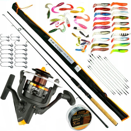 SPINNING rinkinys JAXON MEŠKERĖ 2,4 m + 66 dalys Z45