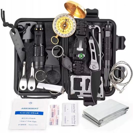 IŠGYVENIMO RINKINYS 18 viename "Multitool" įrankiai, karinis, taktinis XXL