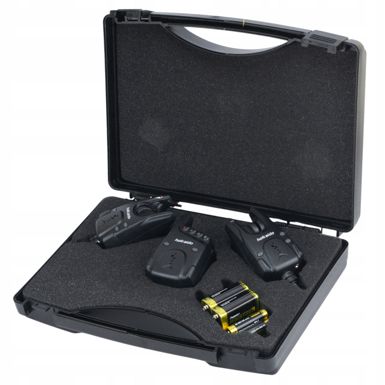 ŽVEJYBINIŲ SIGNALIZATORIŲ RINKINYS HOKKAIDO SU CENTRU 2+1 + BATERIJOS LAGAMINĖLIS