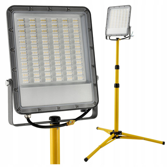 Rinkinys Stovas + Statybinis halogeninis šviestuvas 150W LED 13500lm Skirtas remontui