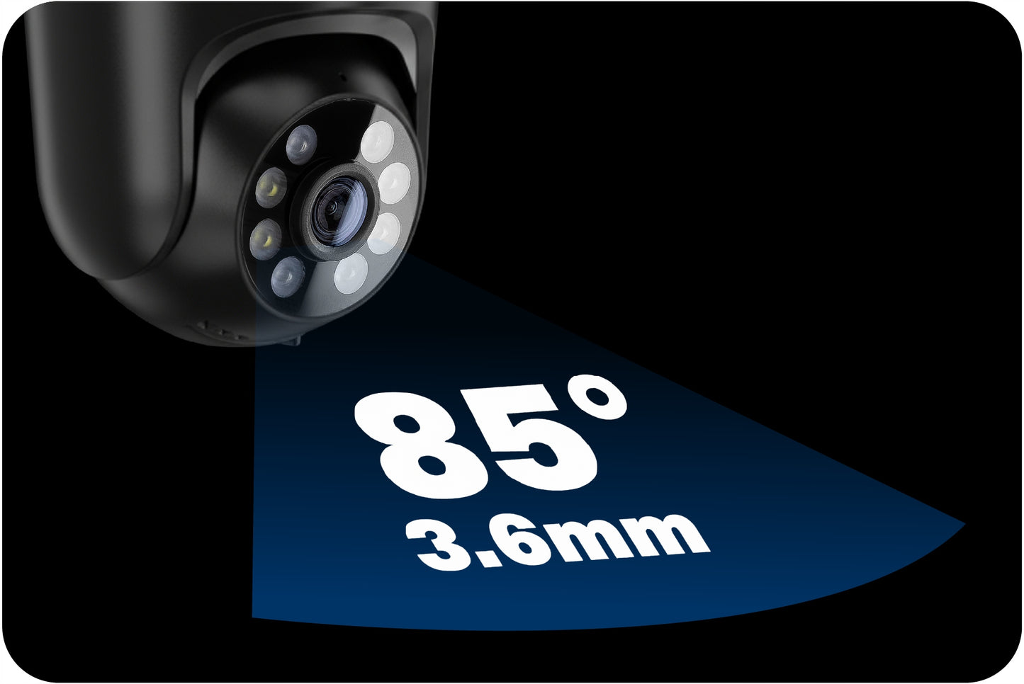 Lauko sukiojama IP WiFi kamera, 3MPx, 4x zoom, su programėle, su judesio aptikimu, juoda