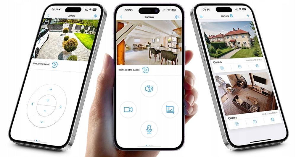 Lauko sukiojama IP WiFi kamera, 3MPx, 4x zoom, su programėle, su judesio aptikimu, juoda