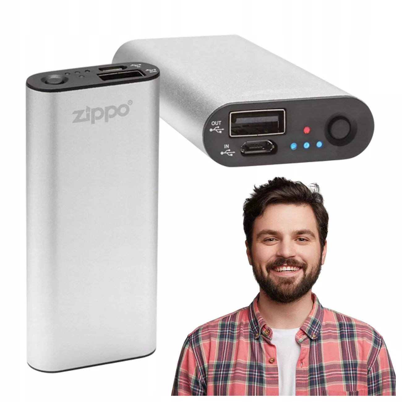 ZIPPO HEAT BANK 3 | POWERBANK IR RANKĖS ŠILDYTUVAS 2IN1 | 2600 mAh
