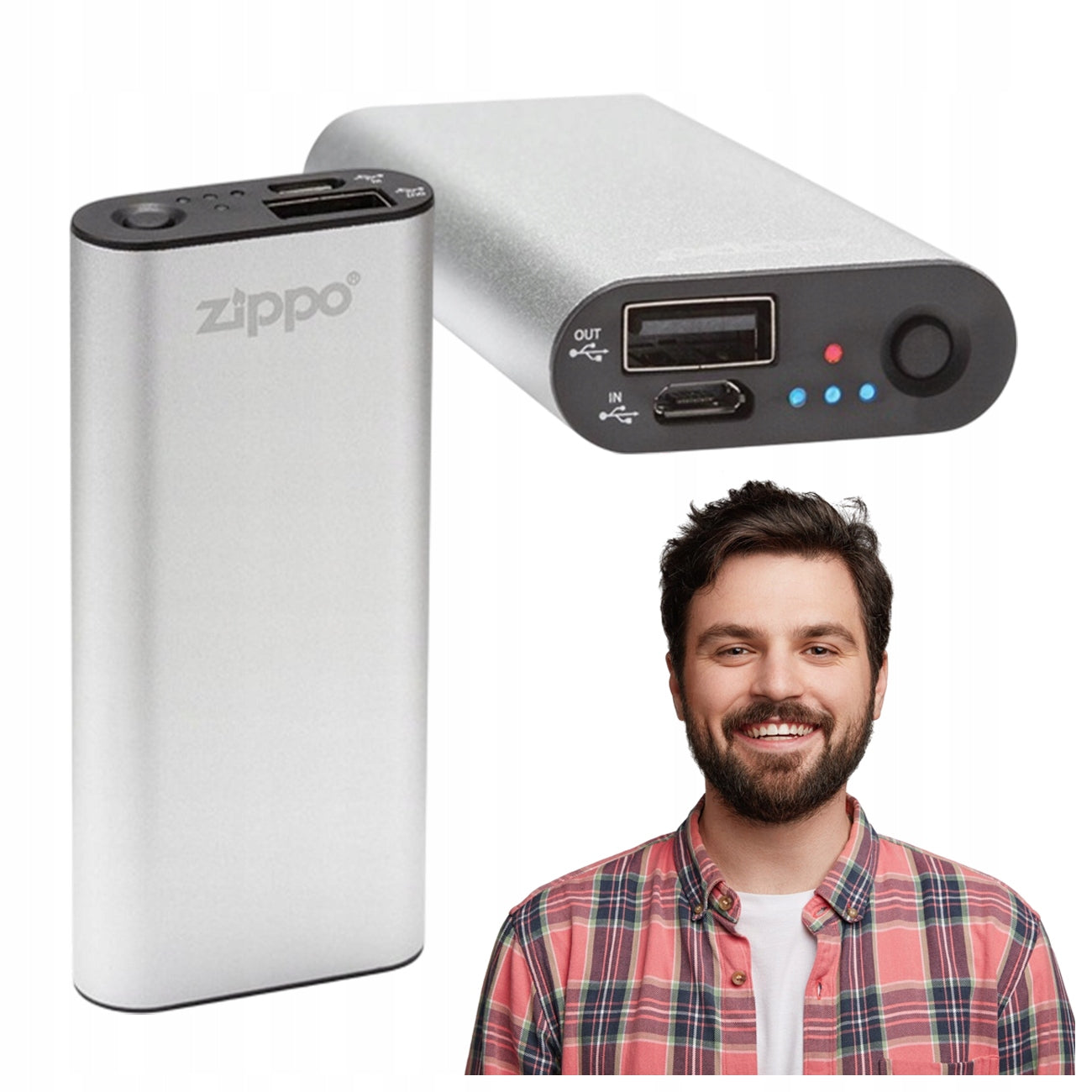 ZIPPO HEAT BANK 3 | POWERBANK IR RANKĖS ŠILDYTUVAS 2IN1 | 2600 mAh