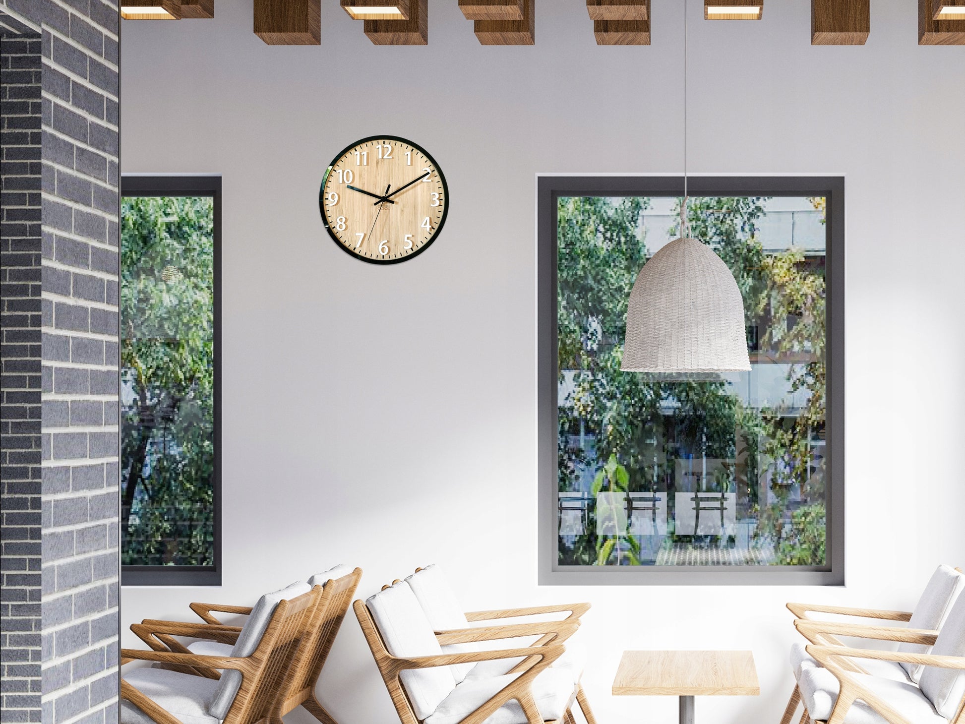 Moderninis Akrilo Sieninis Laikrodis Diana 30cm Apvalus Kvarcinis