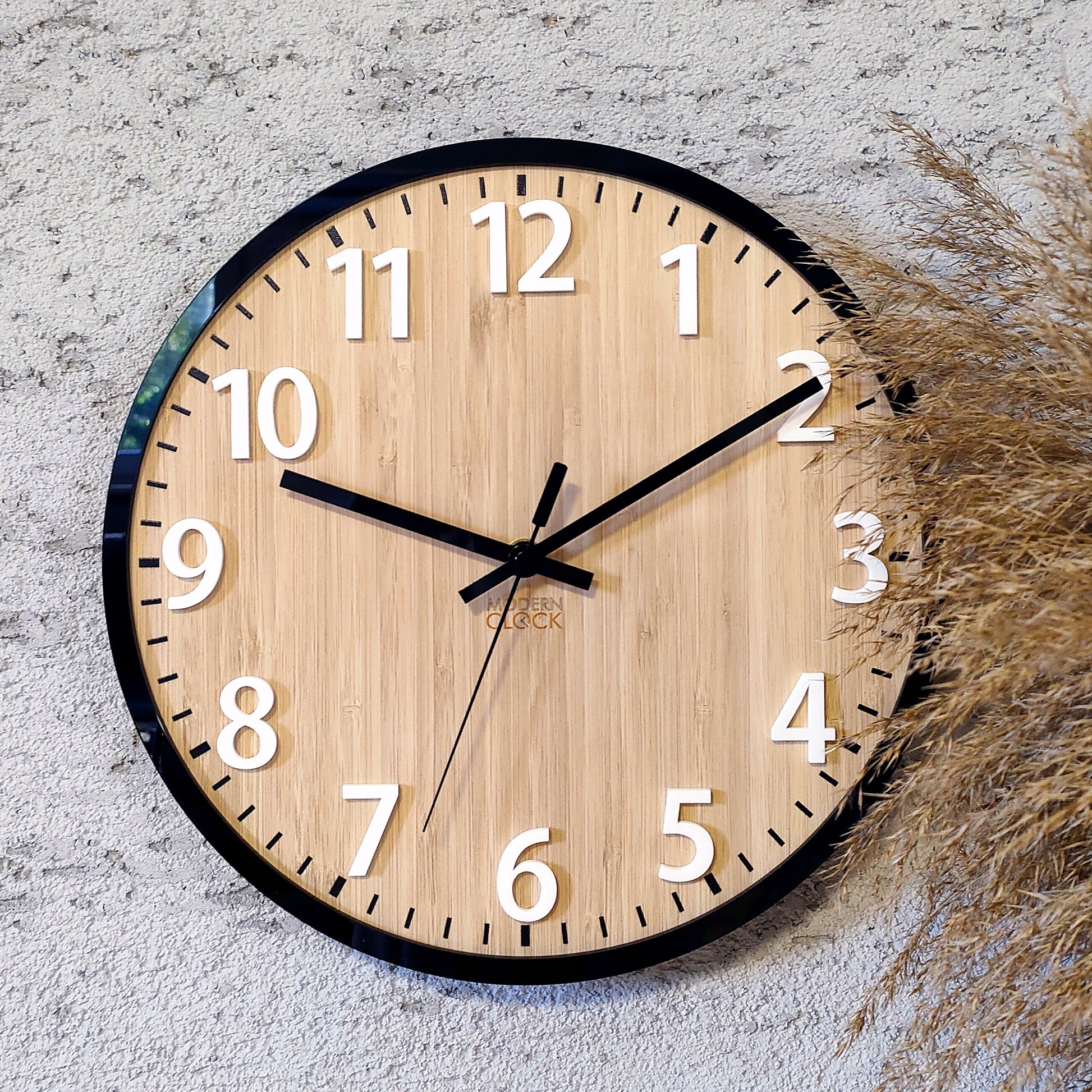 Moderninis Akrilo Sieninis Laikrodis Diana 30cm Apvalus Kvarcinis