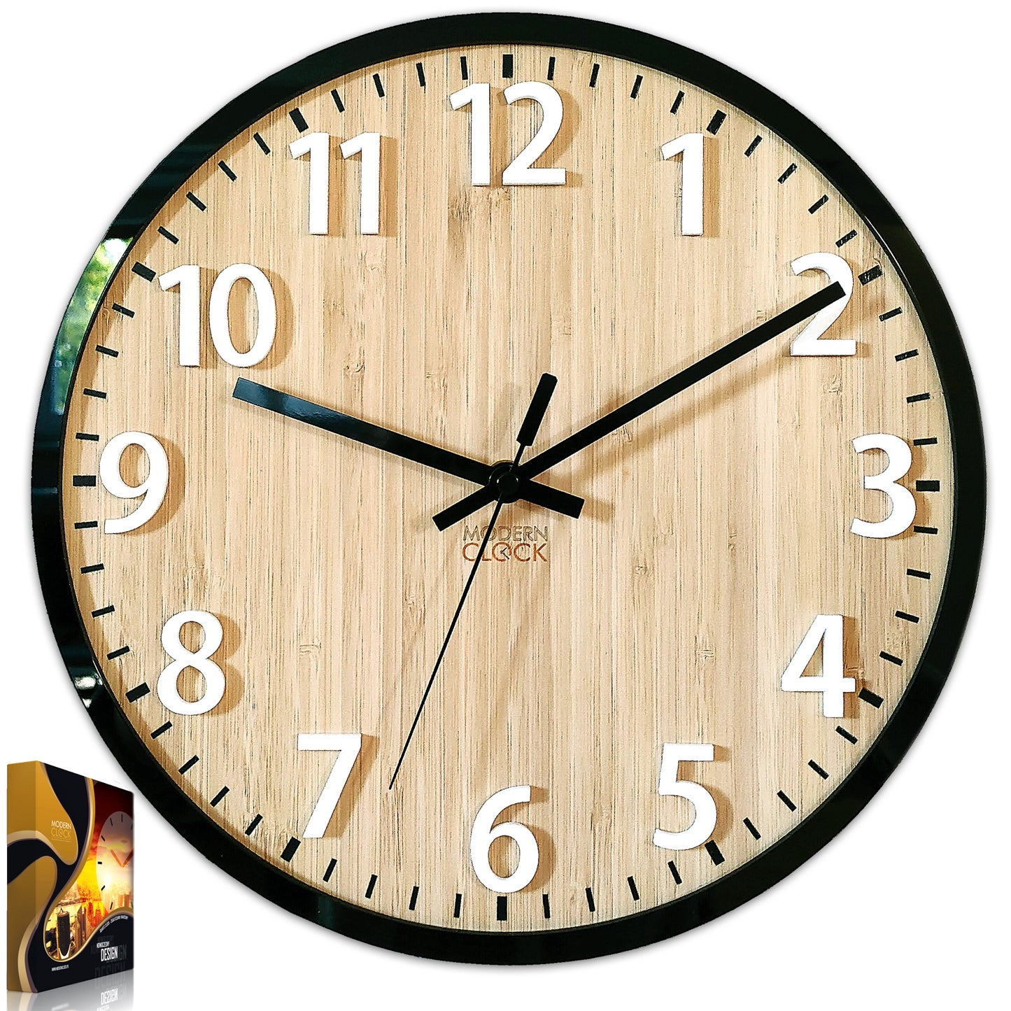 Moderninis Akrilo Sieninis Laikrodis Diana 30cm Apvalus Kvarcinis