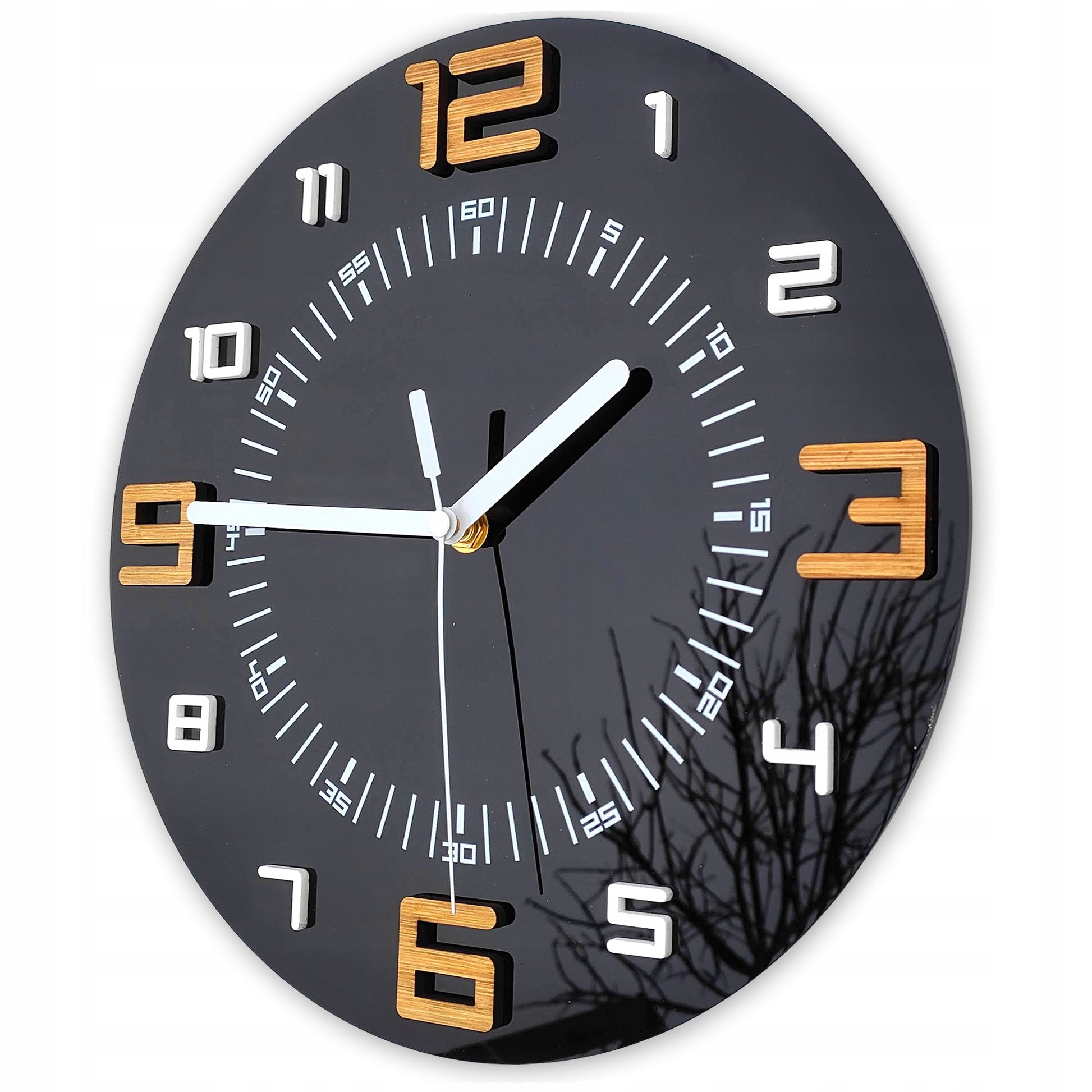 Alaska sieninis laikrodis juodas - 3D skaitomas - modernus - TYLUS