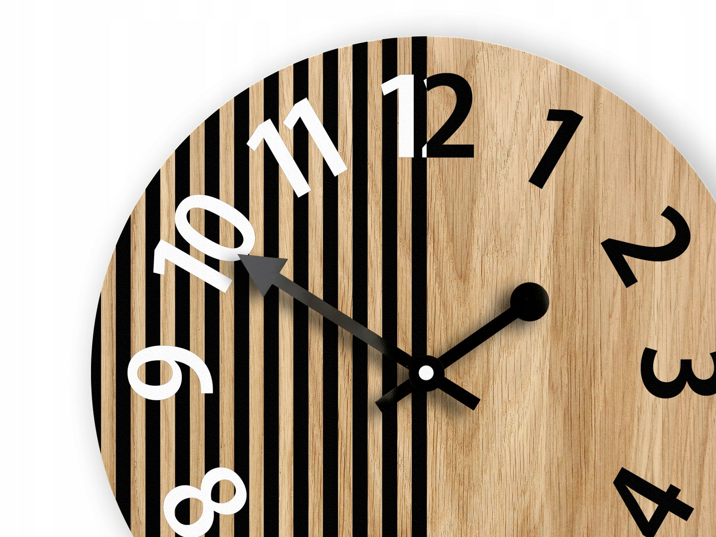 Ąžuolinis medinis sieninis laikrodis NEPAL 33 cm tylus