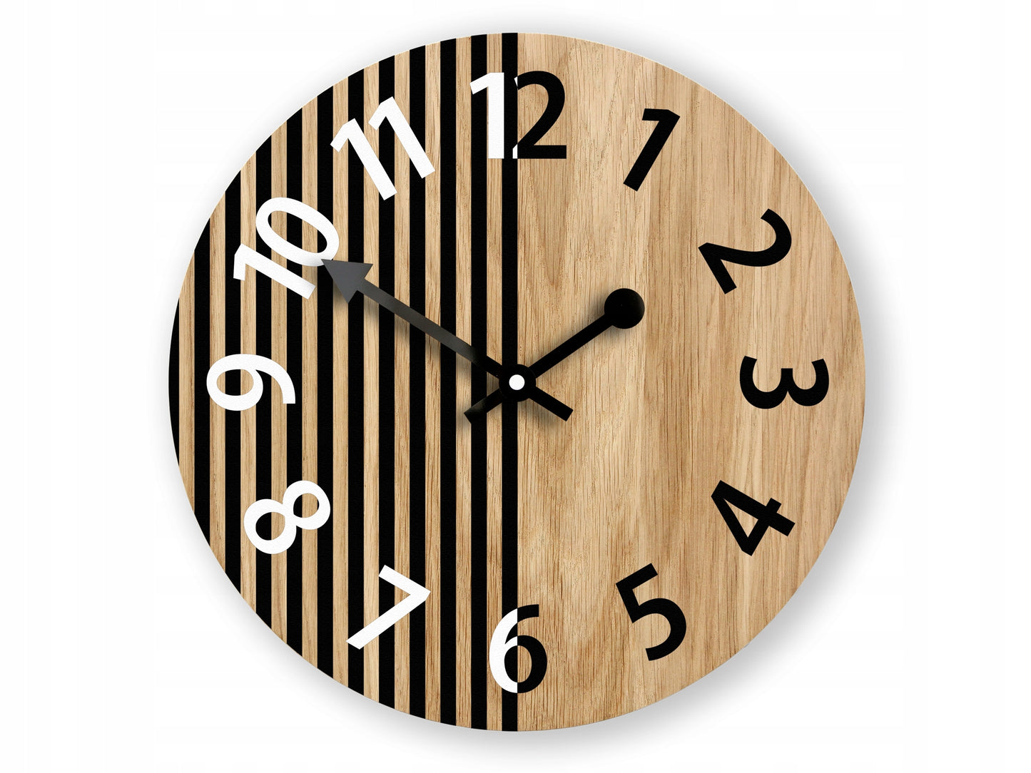 Ąžuolinis medinis sieninis laikrodis NEPAL 33 cm tylus