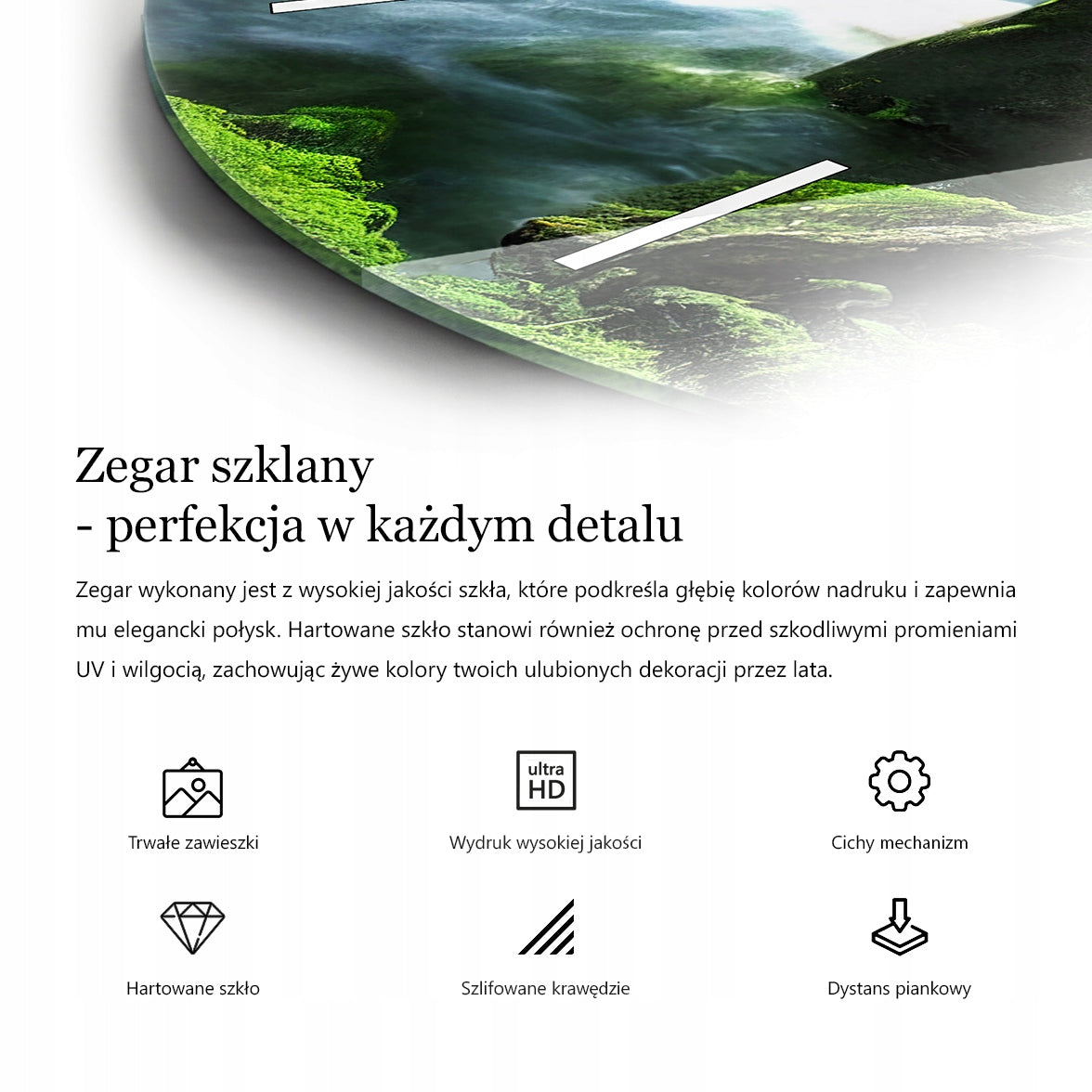 Dekoratyvus apvalus sieninis laikrodis, klasikinis virtuvinis, juodas, apvalus, skersmuo 30cm