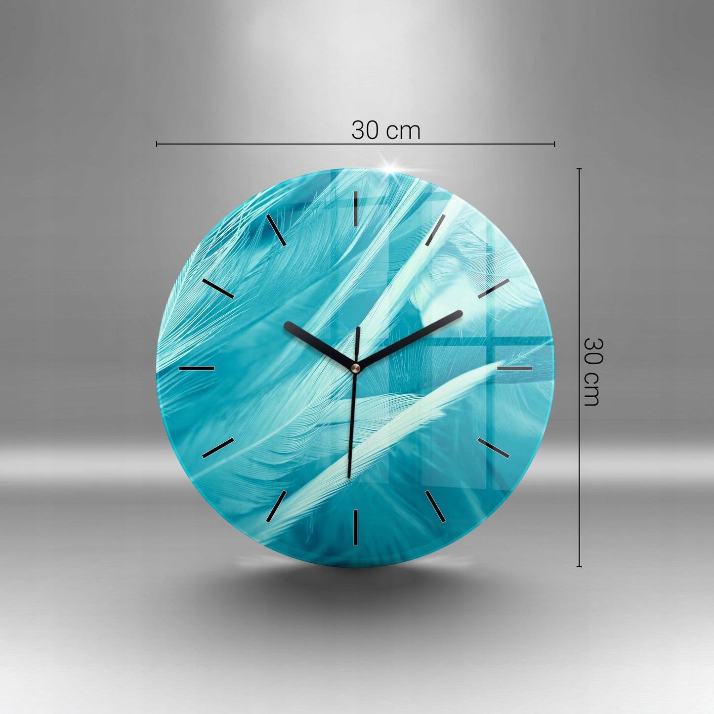 Dekoratyvus apvalus sieninis laikrodis, klasikinis virtuvinis, juodas, apvalus, skersmuo 30cm