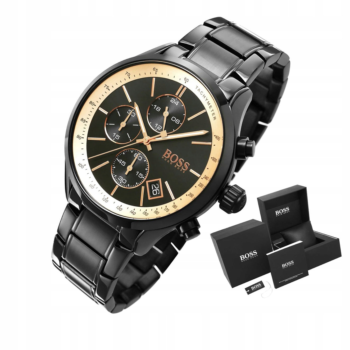 Vyriškas laikrodis Hugo Boss Grand Prix 1513578 + DĖŽUTĖ.