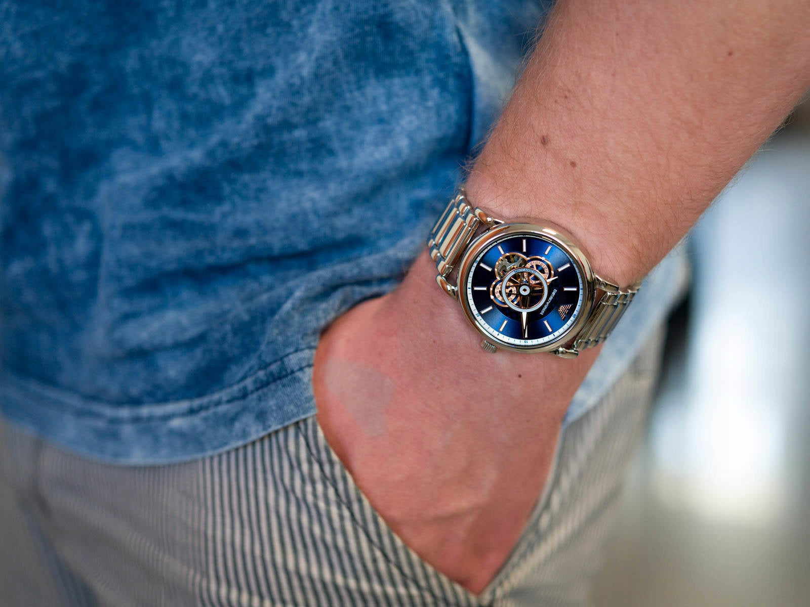 Vyriškas laikrodis EMPORIO ARMANI LUIGI Open Heart AUTOMATIC AR60036