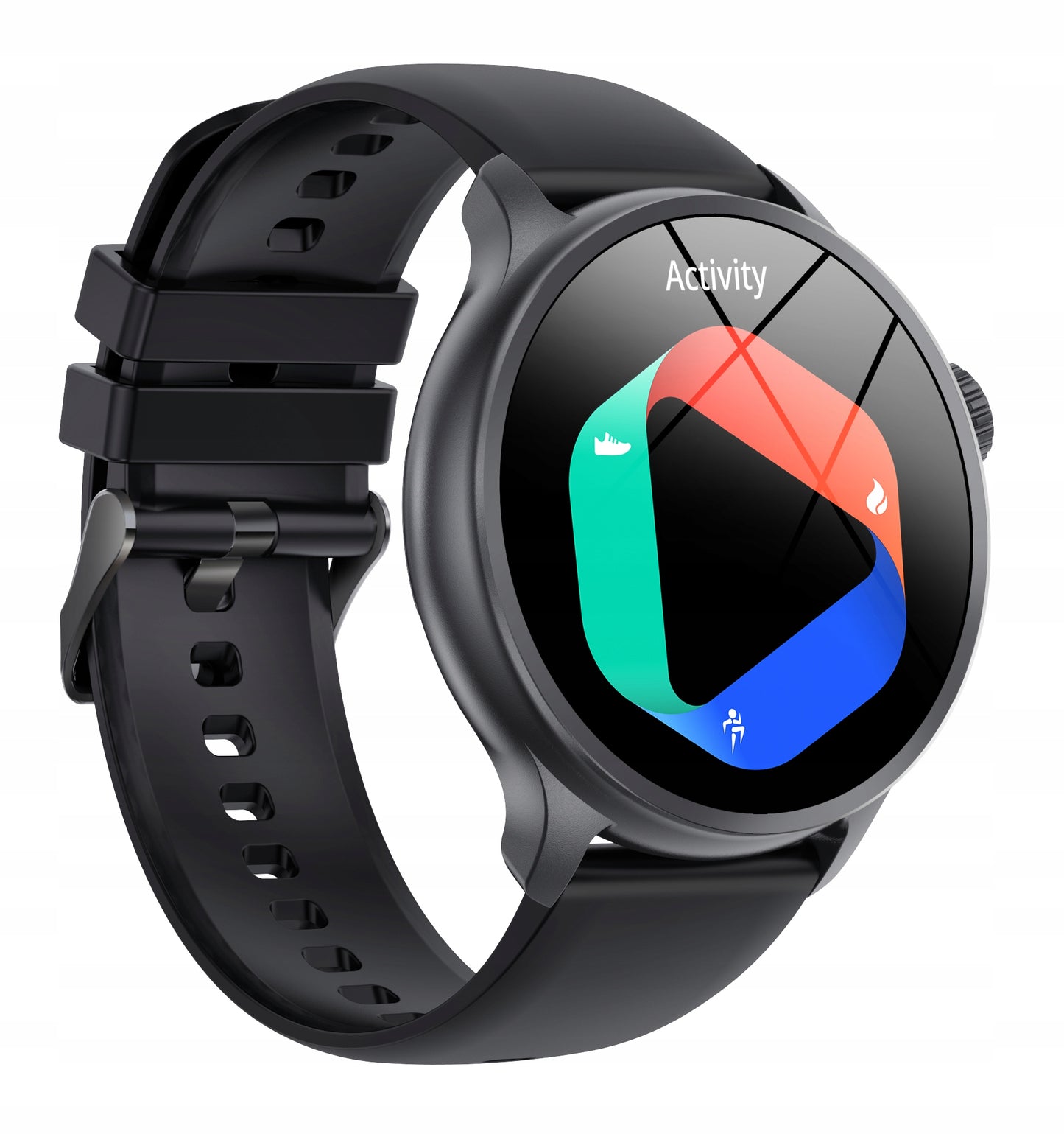 Vyriškas išmanusis laikrodis funkcijos PRANEŠIMAI PULSAS GlacierX Aura Juodas