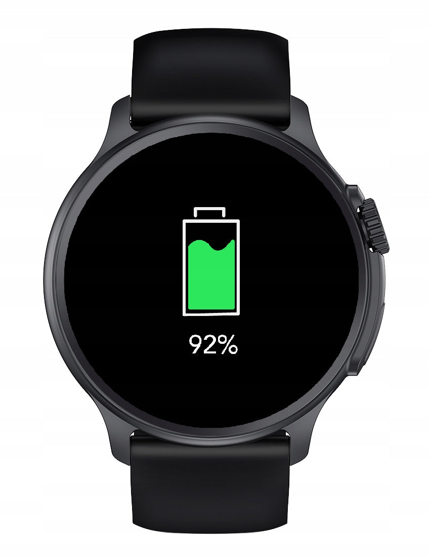 Vyriškas išmanusis laikrodis funkcijos PRANEŠIMAI PULSAS GlacierX Aura Juodas