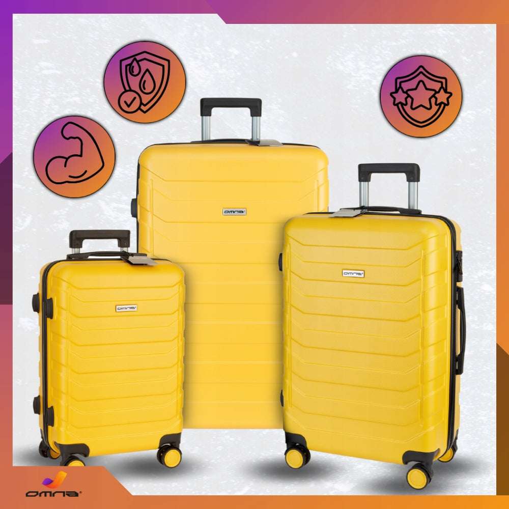 3 kelioninių lagaminų rinkinys 3in1 ABS bagažas lagaminas ant ratukų 94L+63L+40L