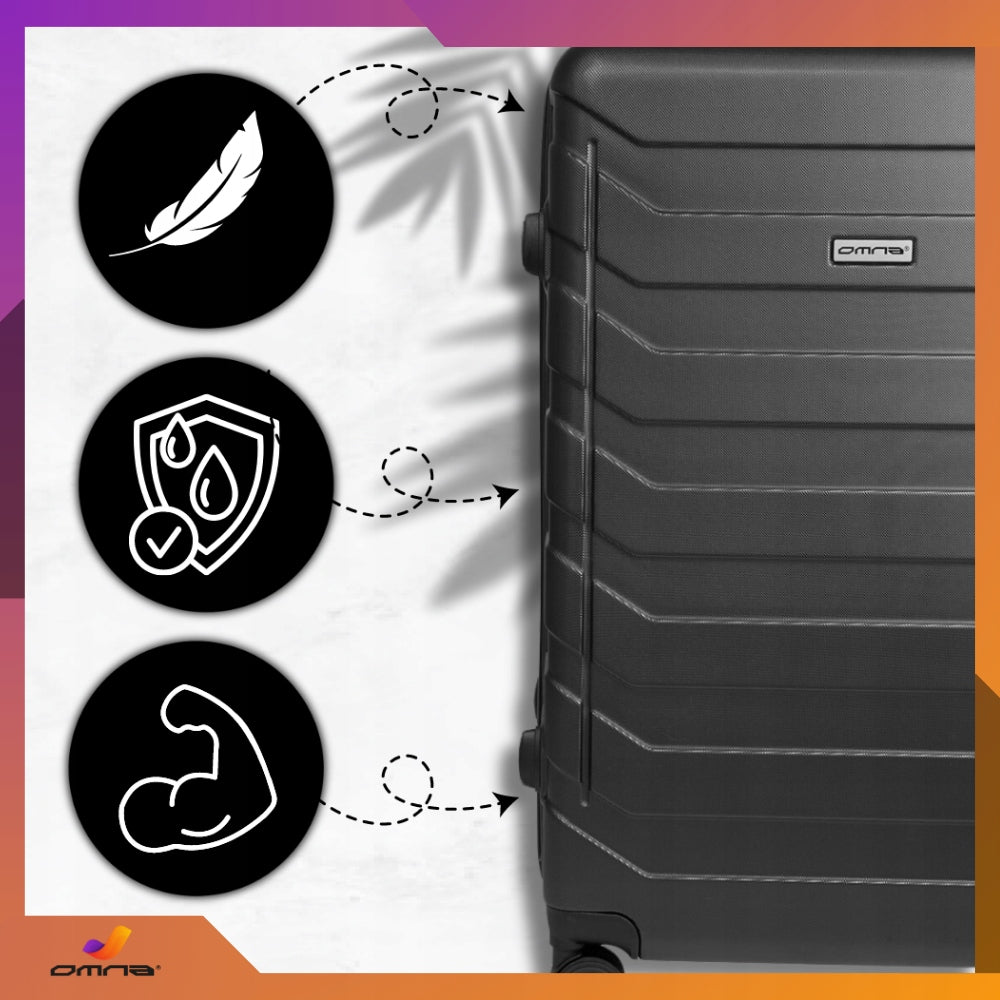 3 kelioninių lagaminų rinkinys 3in1 ABS bagažas lagaminas ant ratukų 94L+63L+40L