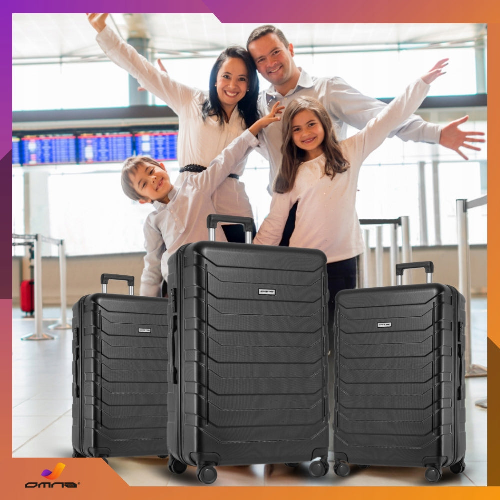 3 kelioninių lagaminų rinkinys 3in1 ABS bagažas lagaminas ant ratukų 94L+63L+40L