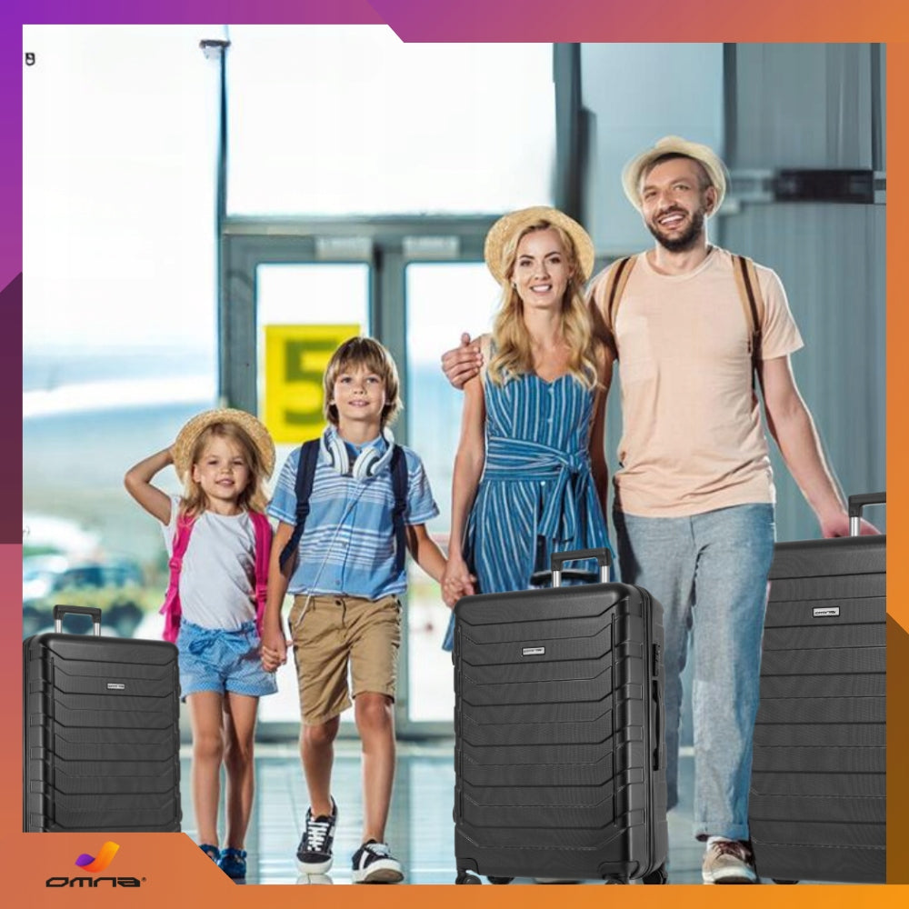 3 kelioninių lagaminų rinkinys 3in1 ABS bagažas lagaminas ant ratukų 94L+63L+40L