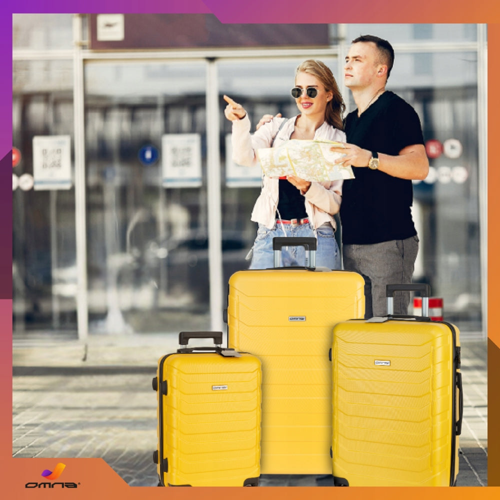 3 kelioninių lagaminų rinkinys 3in1 ABS bagažas lagaminas ant ratukų 94L+63L+40L