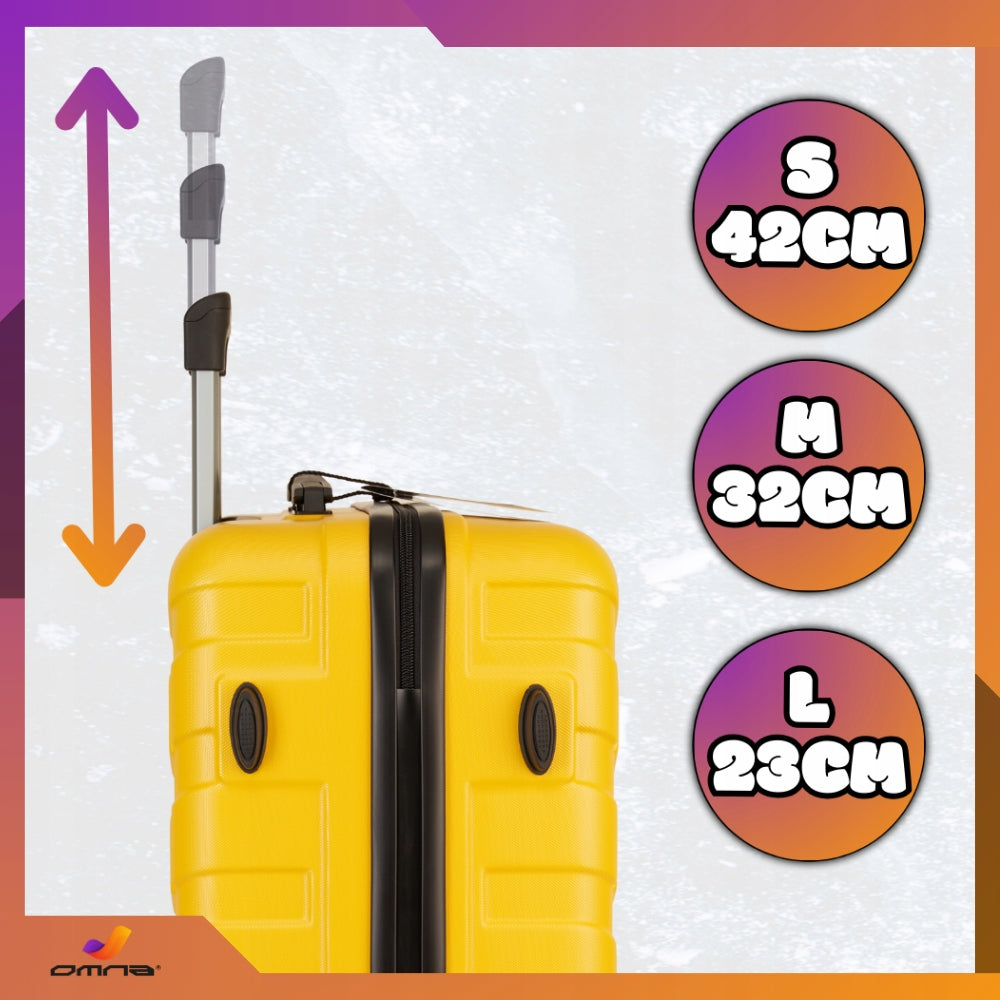 3 kelioninių lagaminų rinkinys 3in1 ABS bagažas lagaminas ant ratukų 94L+63L+40L