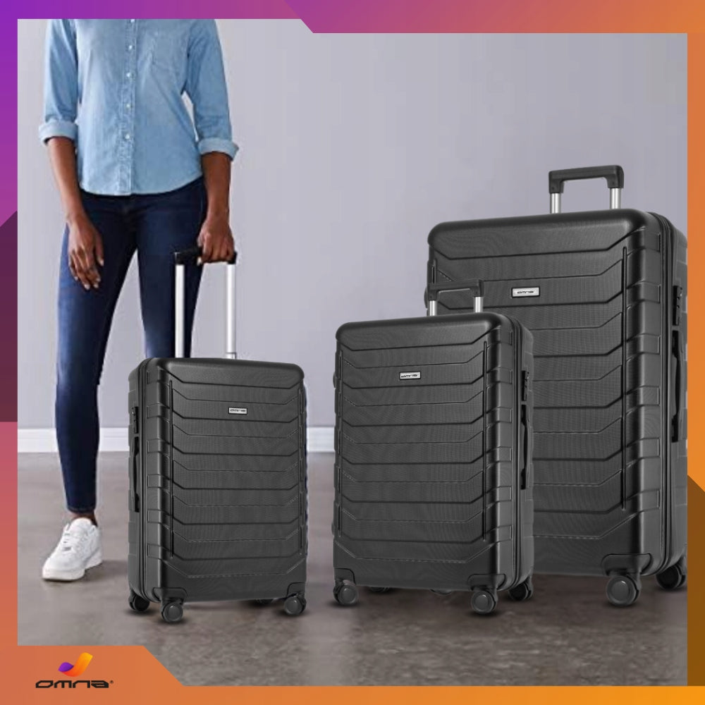 3 kelioninių lagaminų rinkinys 3in1 ABS bagažas lagaminas ant ratukų 94L+63L+40L