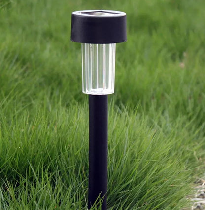 Zestaw solarna lampa wbijana LED czarna lampa ogrodowa z czujnikiem zmierzchu