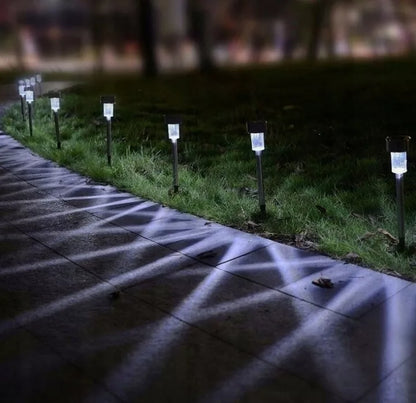 Zestaw solarna lampa wbijana LED czarna lampa ogrodowa z czujnikiem zmierzchu