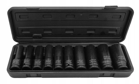 Smūginių Lizdų Rinkinys 1/2" 10–24mm 10 vnt. – Profesionalūs Raktai Lizdai