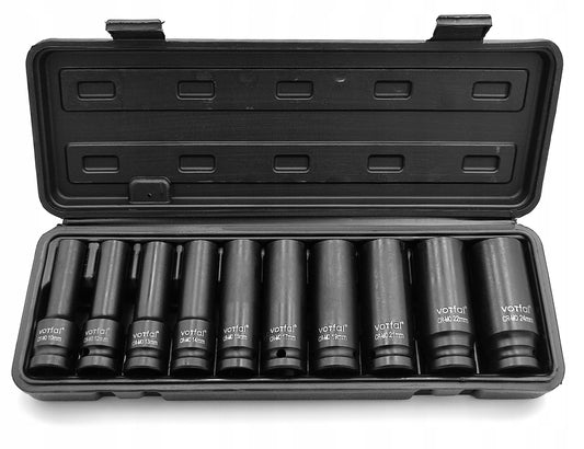 Smūginių Lizdų Rinkinys 1/2" 10–24mm 10 vnt. – Profesionalūs Raktai Lizdai